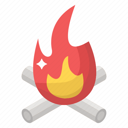 Bonfire, campfire, campsite, firewood, outdoor fire icon - Download on Iconfinder