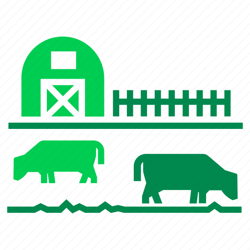 Barn, beef, cattle, farm, farming, grass, organic icon - Download on Iconfinder