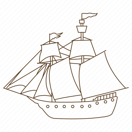 Boat, ocean, pirate, ship, sail icon - Download on Iconfinder