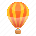 air, balloon, party, person, red, yellow