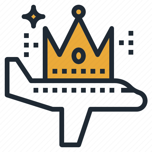 Airplane, flight, king, transportation, travel icon - Download on Iconfinder