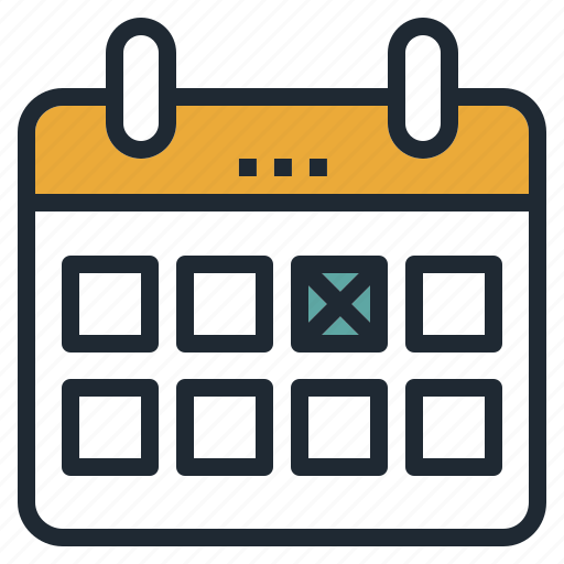 Booked, calendar, cross, date, mark, save, guardar icon - Download on Iconfinder