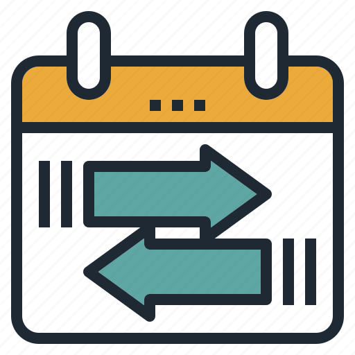 Arrow, calendar, date, round, trip icon - Download on Iconfinder