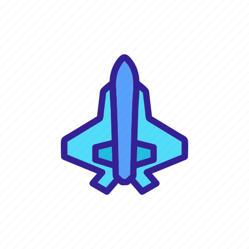 Air, aircraft, contour, fly, jet, military icon - Download on Iconfinder