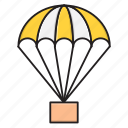 airballoon, fly, parachute, transport, travel