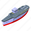 aircraft, carrier, ship, isometric 