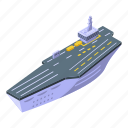 aircraft, carrier, top, army, isometric