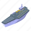 aircraft, carrier, top, army, isometric 