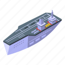 top, aircraft, carrier, isometric