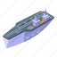 top, aircraft, carrier, isometric 