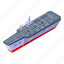 military, aircraft, carrier, isometric 