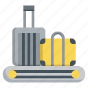 baggage, carousel, trolley, holidays, suitcase, bag