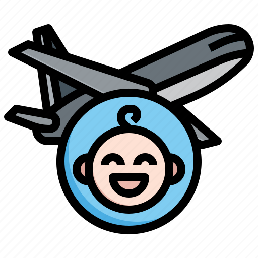 Children, flight, plane, child, aircraft, baby icon - Download on Iconfinder