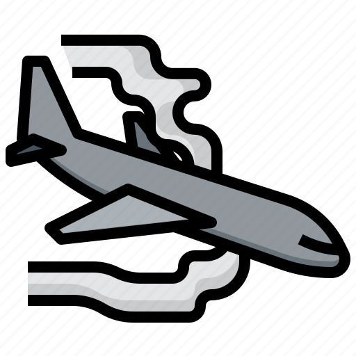Plane, accident, damage, smoke, aircraft, airplane icon - Download on Iconfinder