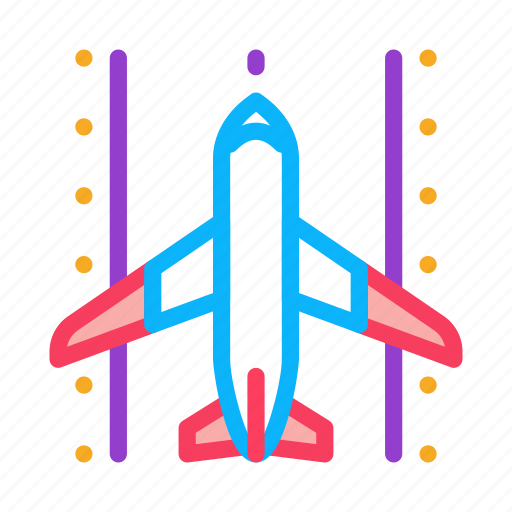 Airplane, airport, concept, landing, linear, road, runway icon - Download on Iconfinder