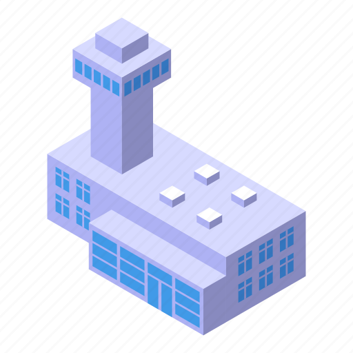 Airport, tower, isometric icon - Download on Iconfinder