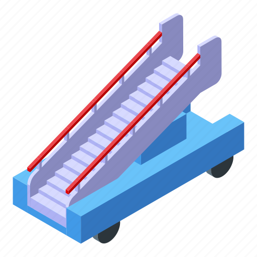 Plane, ladder, isometric icon - Download on Iconfinder
