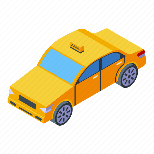 Airport, taxi, isometric icon - Download on Iconfinder