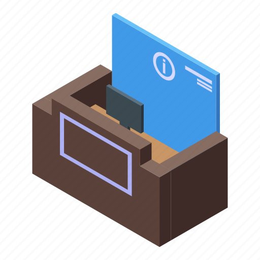 Airport, info, point, isometric icon - Download on Iconfinder