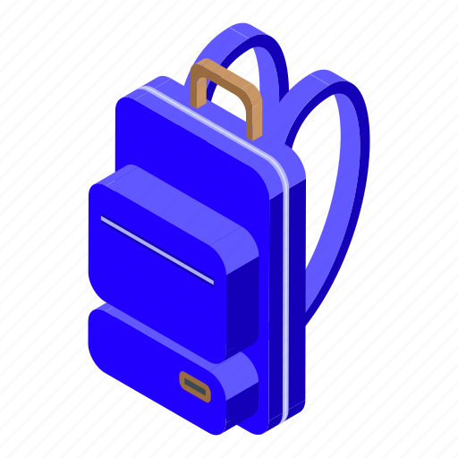 Backpack, isometric icon - Download on Iconfinder