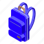 backpack, isometric 