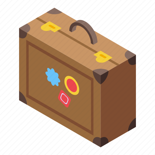Briefcase, luggage, isometric icon - Download on Iconfinder