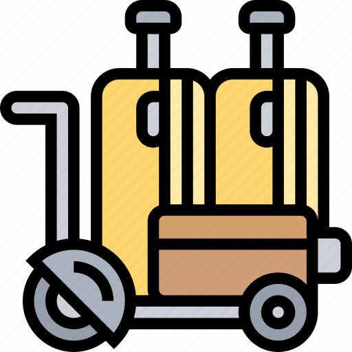 Trolley, luggage, cart, airport, travel icon - Download on Iconfinder