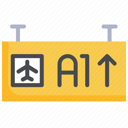 Airport, sign, travel, information, display, gate, terminal icon - Download on Iconfinder