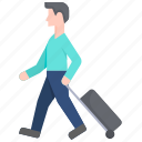 traveler, airport, travel, luggage, passenger, flight, tourist
