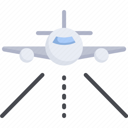 Aircraft, transportation, airplane, airport, departure, takeoff, plane landing icon - Download on Iconfinder