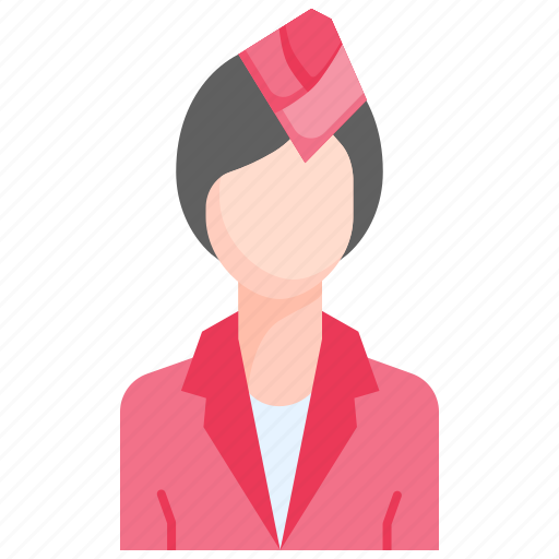 Female, plane, service, woman, professional, airplane, air hostess icon - Download on Iconfinder