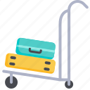 cart, luggage, airport, baggage, travel, transport, trolley