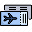 ticket, airplane, pass, flight, travel, boarding, passenger