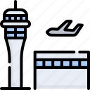 tower, airport, radar, control, aircraft, flight, air traffic
