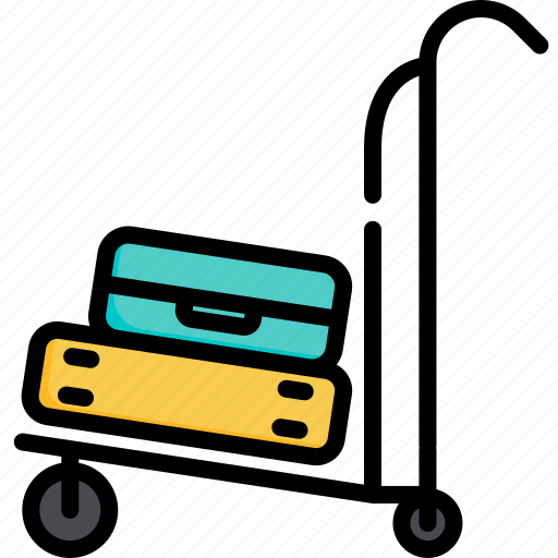 Cart, luggage, airport, baggage, travel, transport, trolley icon - Download on Iconfinder