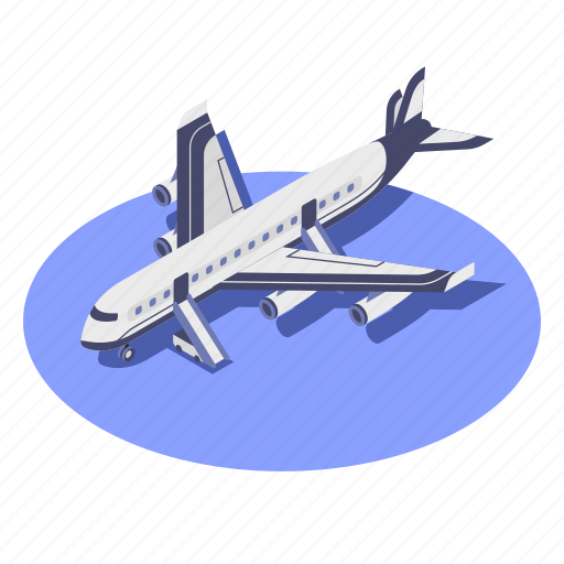 Airport, airplane, aircraft, plane, airliner illustration - Download on Iconfinder