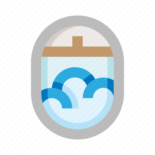 Porthole, window, airplane, clouds icon - Download on Iconfinder
