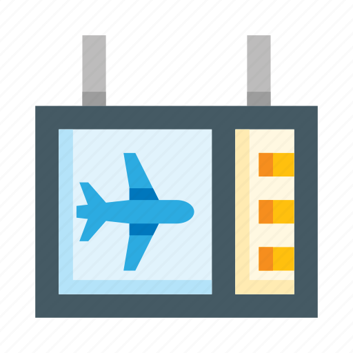 Departures, flights, airport, screen icon - Download on Iconfinder