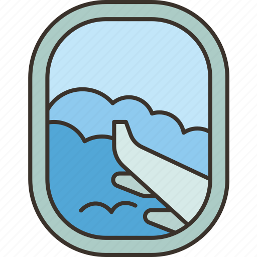 Flight, window, aerial, view, transportation icon - Download on Iconfinder