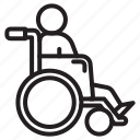 wheelchair, people, disability, disabled, old, person, airport