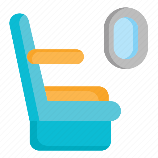 Seat, airplane, chair, aviation, travel, flight icon - Download on Iconfinder