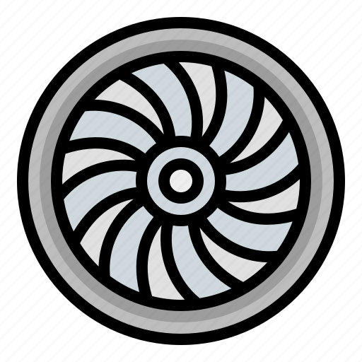 Tubine, engineering, rotation, energy, wings, aviation icon - Download on Iconfinder