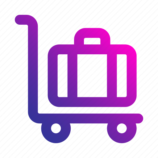 Luggage, cart, trolley, baggage, suitcase icon - Download on Iconfinder