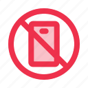 no, phone, prohibition, smartphone, sign