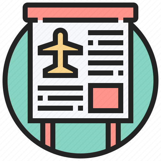 Airplane, announce, board, flight, information icon - Download on Iconfinder