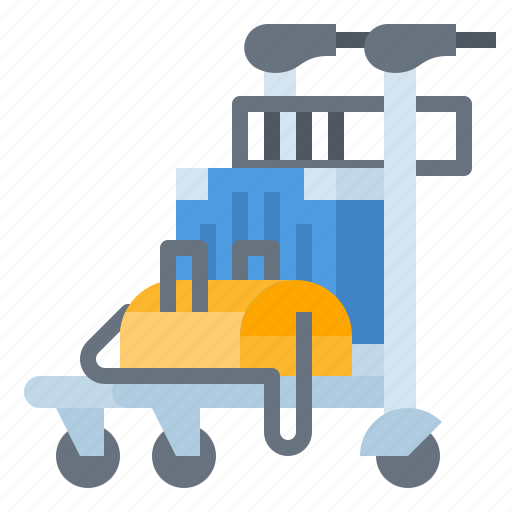 Airport, bag, cart, luggage, trolley icon - Download on Iconfinder