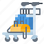 airport, bag, cart, luggage, trolley 