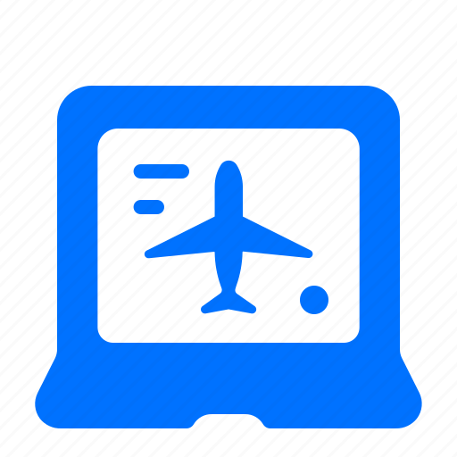 Airplane, flight, laptop, online icon - Download on Iconfinder