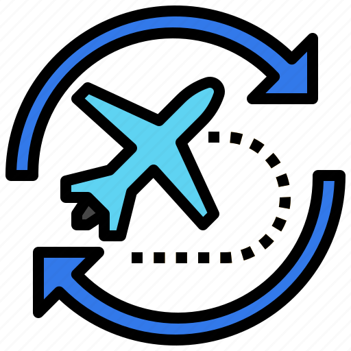 Circling, travel, airport, transportation, plane, transport icon - Download on Iconfinder