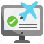 online, ticket, travel, airport, transportation, plane, transport, document 